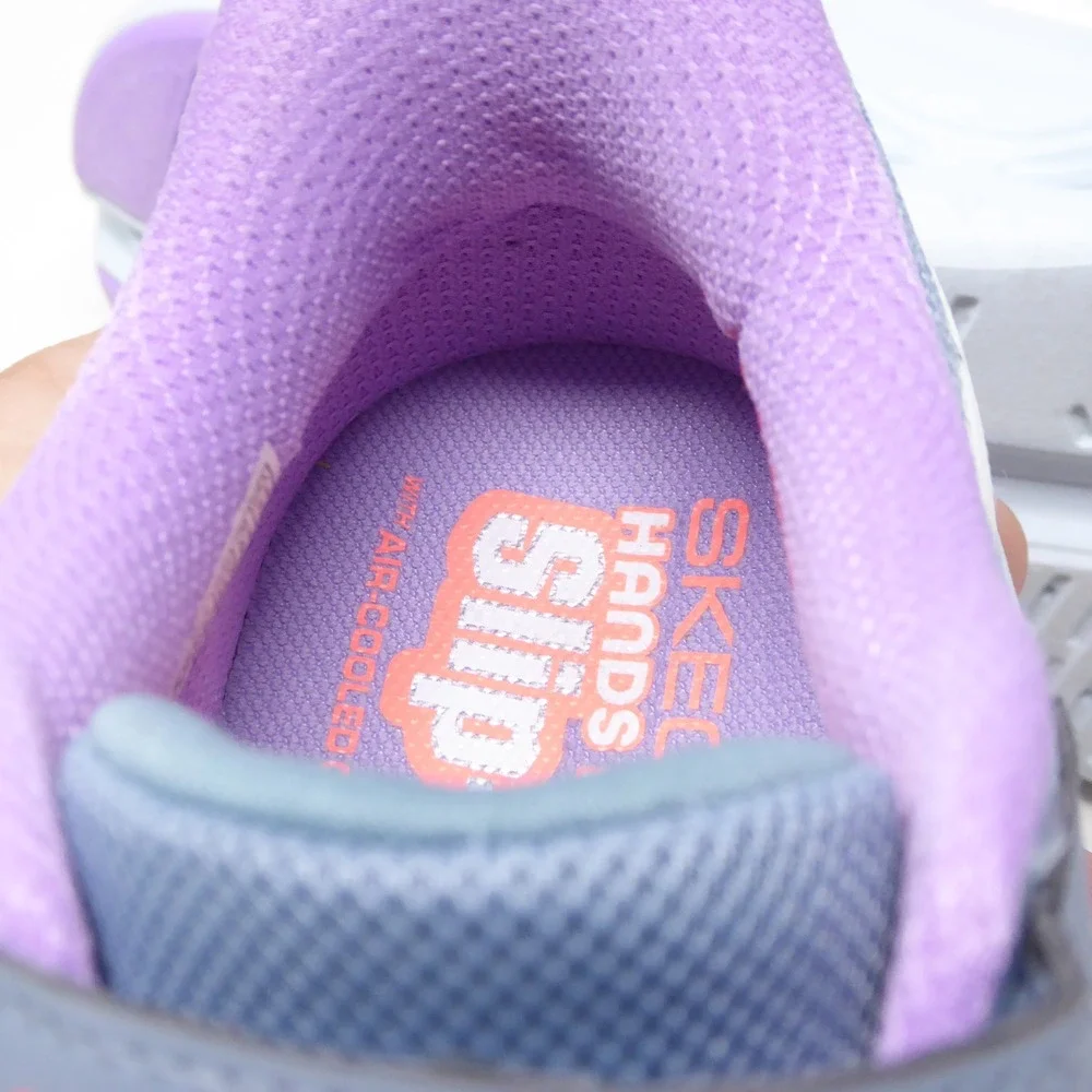 Skechers Kids Girls Max Cushioning Glide-Step Sneakers Blue GORUN Slip-Ins Sz 2